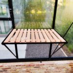 Table 1 vitre avec bois