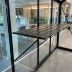 Table aluminium noir laquée__